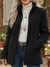 MELANIA | Ciepła kurtka teddy z zamkiem