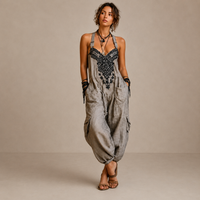 ERMINILDE | Kombinezon boho haftowany
